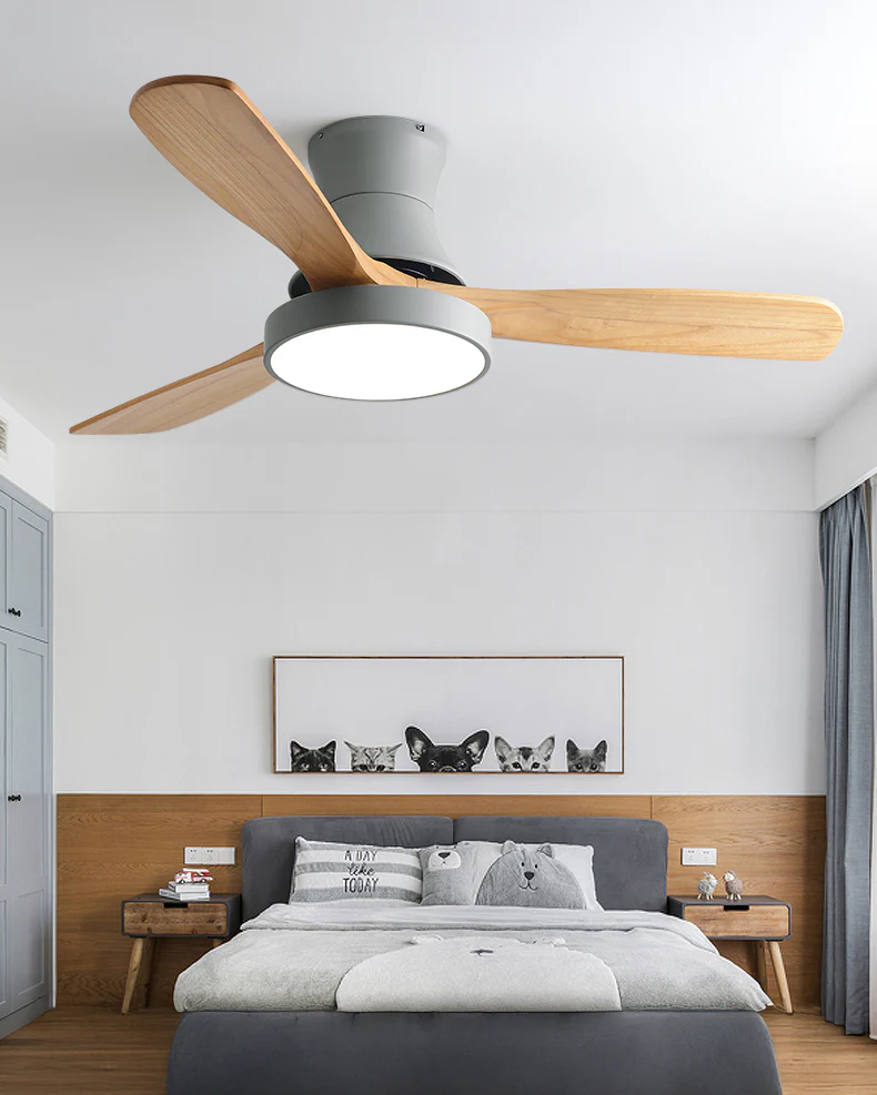 WOMO Modern Low Profile Ceiling Fan Lamp - WM5198 - Image 6