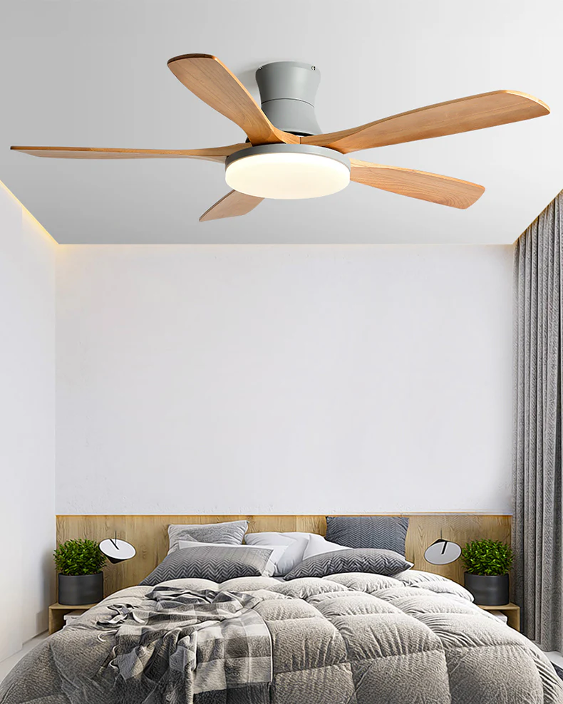 WOMO Modern Low Profile Ceiling Fan Lamp - WM5198 - Image 7