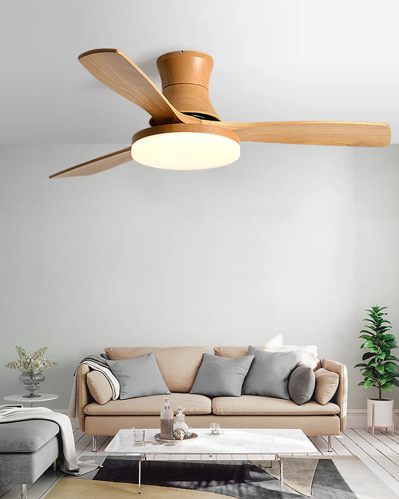 WOMO Modern Low Profile Ceiling Fan Lamp - WM5198 - Image 8