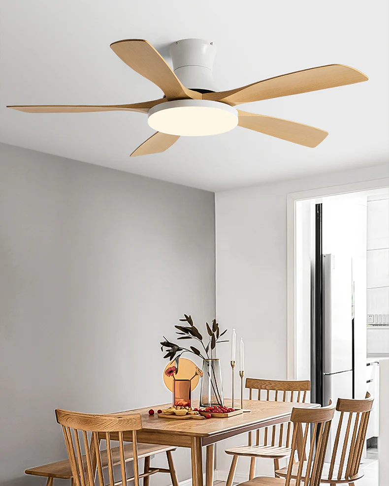 WOMO Modern Low Profile Ceiling Fan Lamp-WM5214 - Image 9
