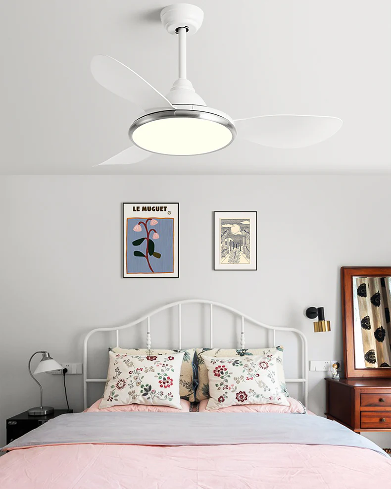 WOMO Modern Oak-look Ceiling Fan Lamp - WM5185 - Image 15