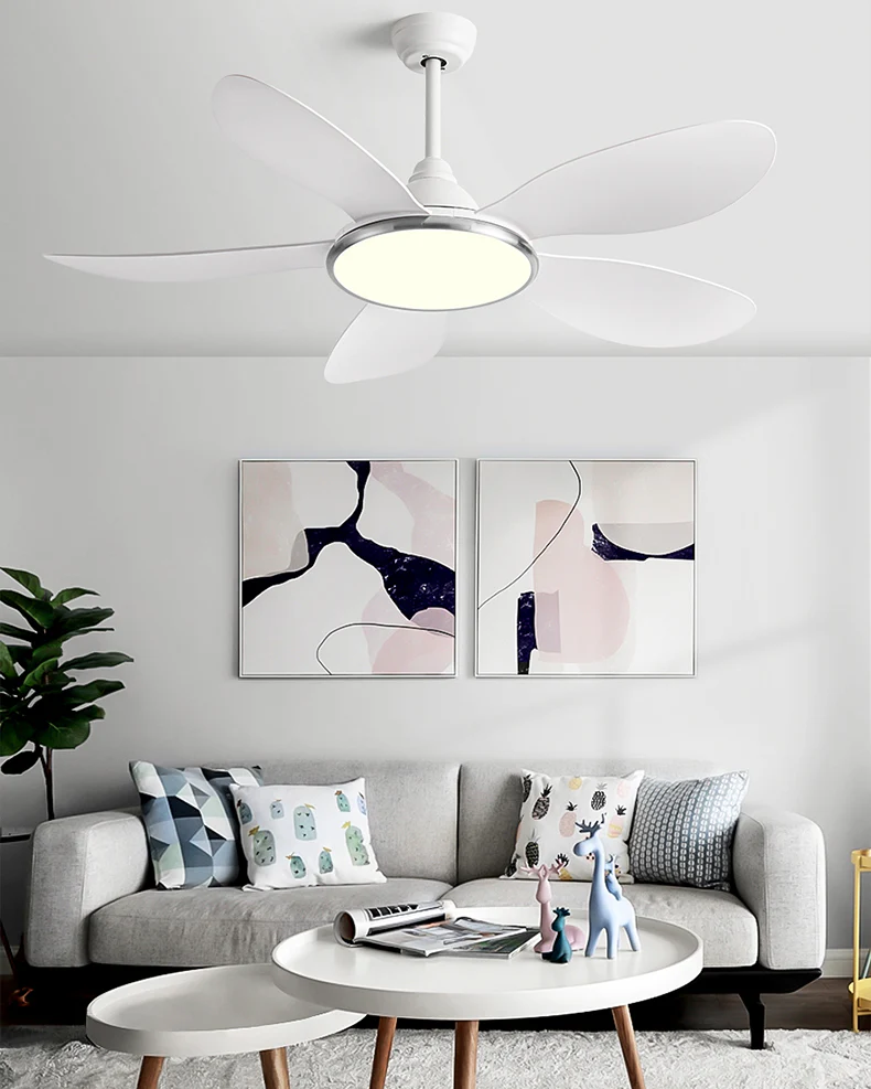 WOMO Modern Oak-look Ceiling Fan Lamp - WM5185 - Image 6