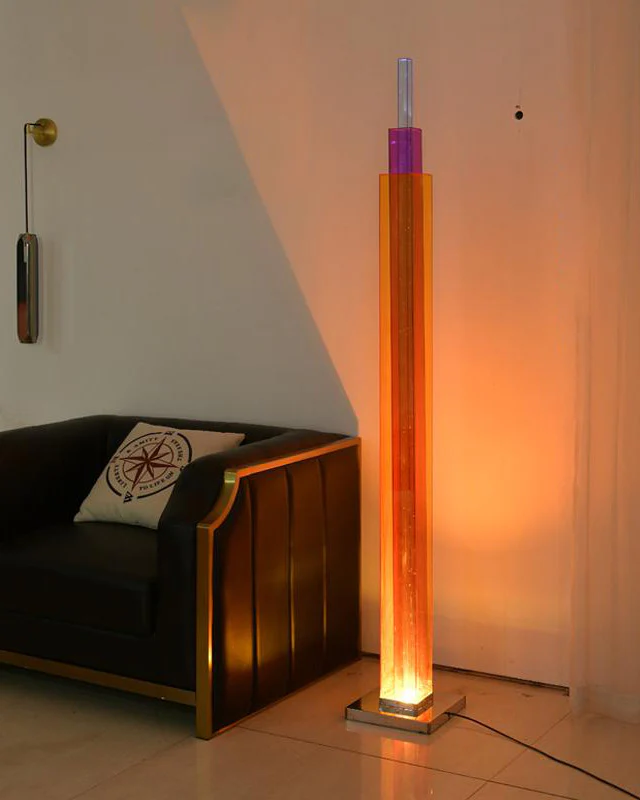 WOMO Red Column Floor Lamp-WM7138 - Image 2