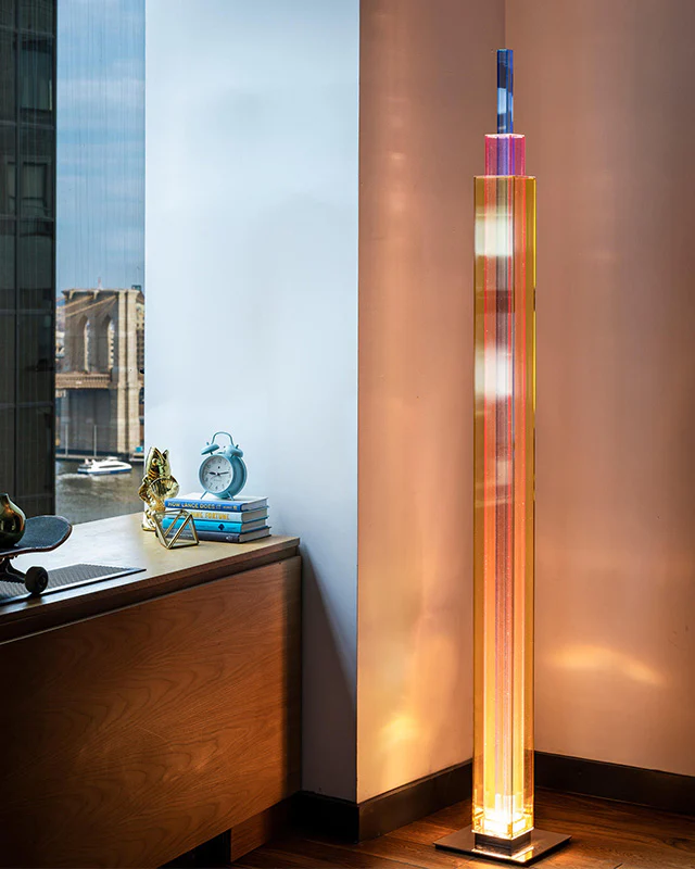 WOMO Red Column Floor Lamp-WM7138 - Image 4