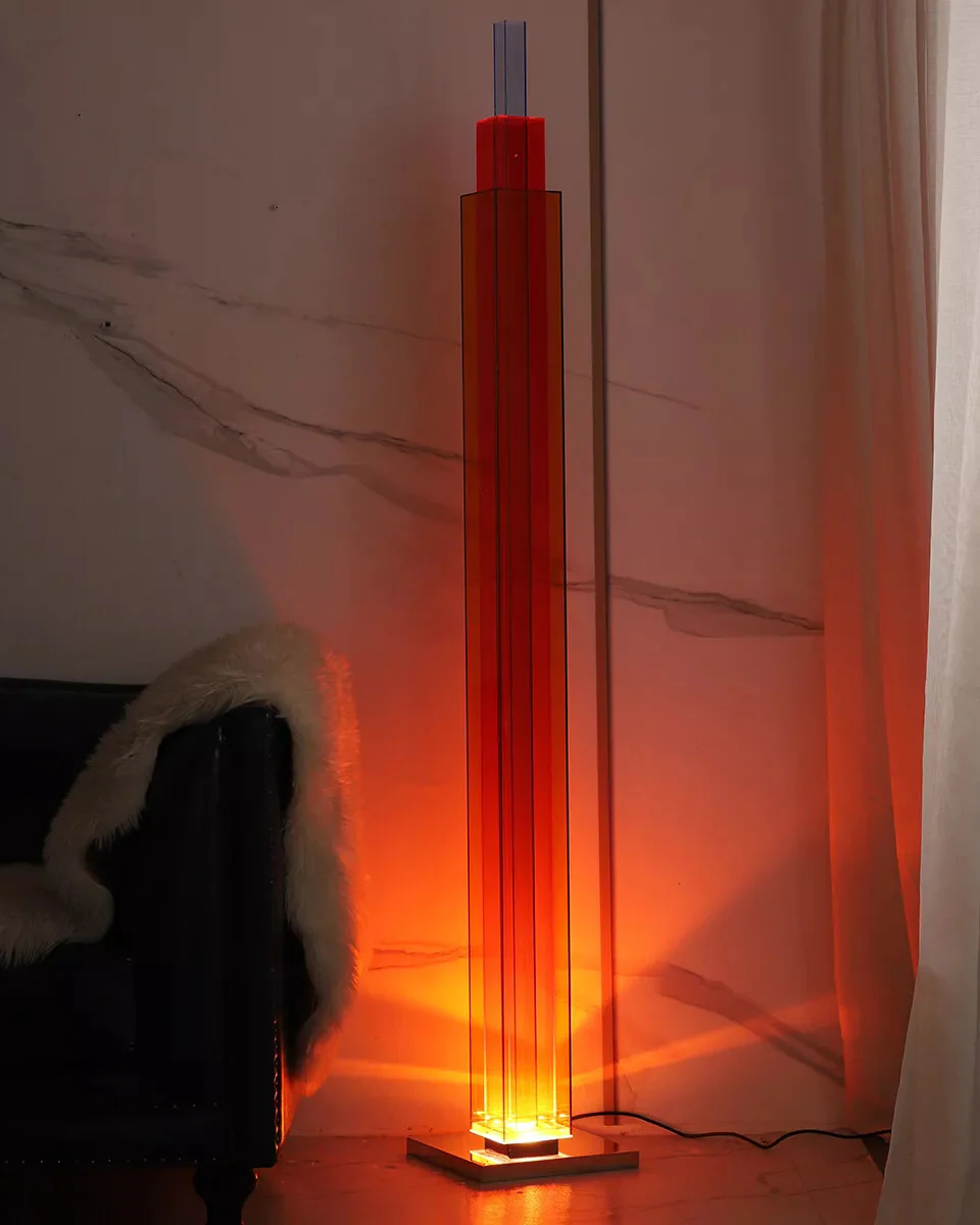 WOMO Red Column Floor Lamp-WM7138 - Image 6