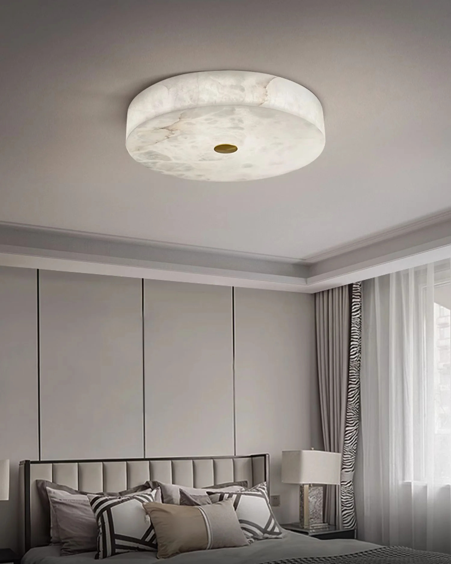 WOMO Modern Round Alabaster Ceiling Light-WM1118 - Image 4