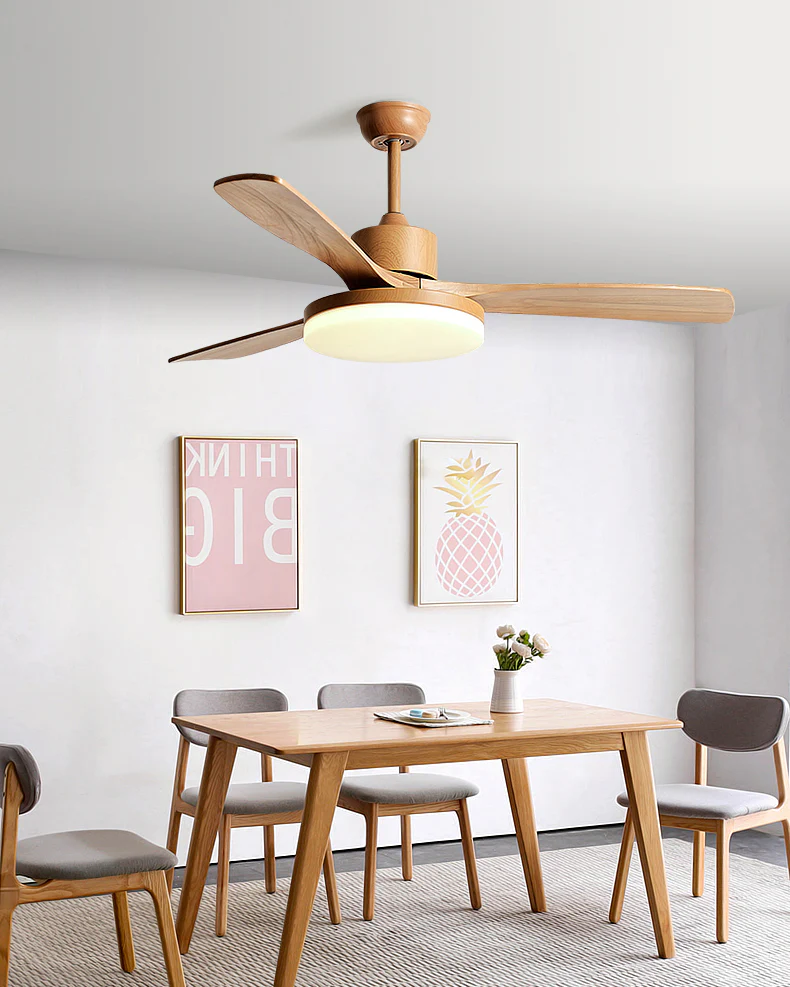 WOMO Modern Wood Ceiling Fan Lamp - WM5209 - Image 9