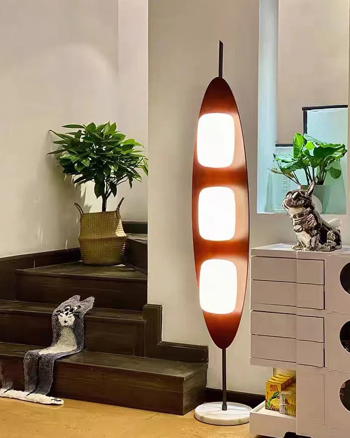 WOMO Modern Wood Oval Floor Lamp-WM7080 - Image 2