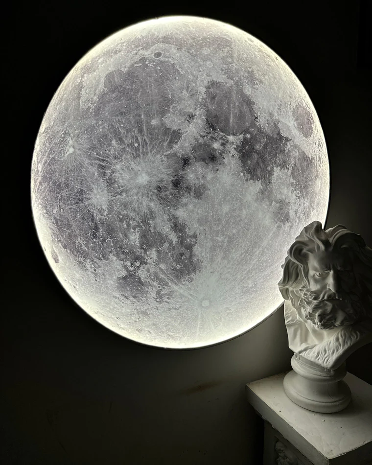 WOMO Moon/Earth Round Wall Sconce-WM6102 - Image 6