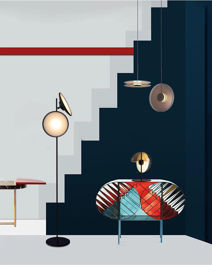 WOMO 2-bulb Moons Reading Floor Lamp-WM7076 - Image 7