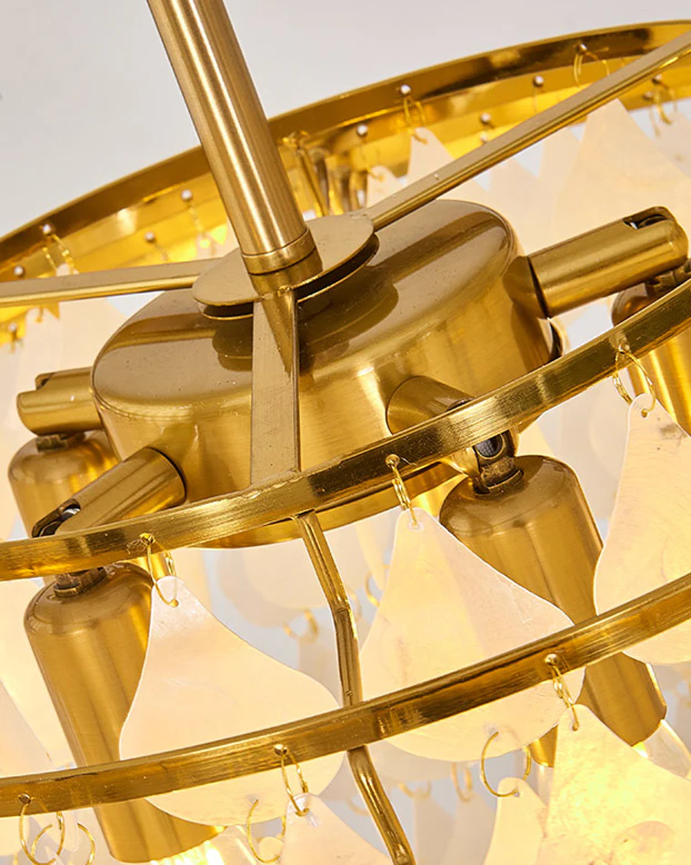 WOMO Tiered Capiz Round Chandelier-WM2346 - Image 27