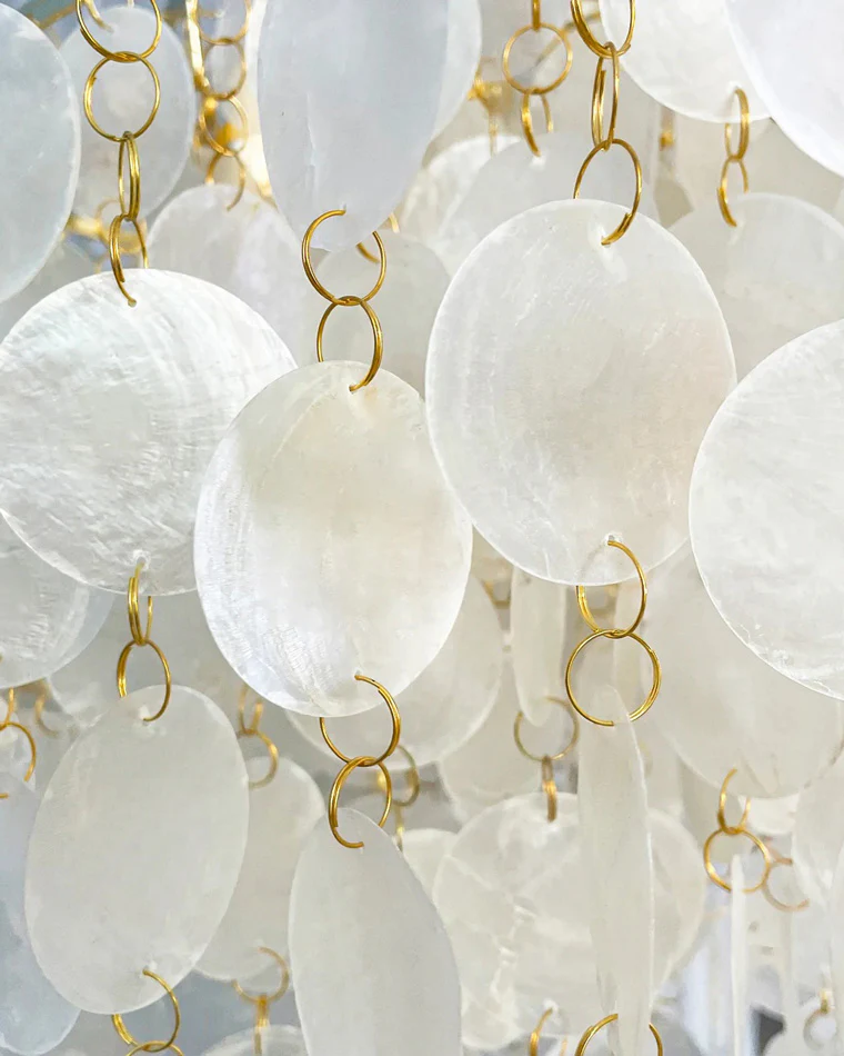 WOMO Tiered Capiz Round Chandelier-WM2346 - Image 31