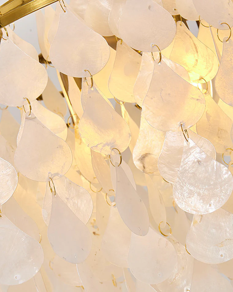 WOMO Tiered Capiz Round Chandelier-WM2346 - Image 32