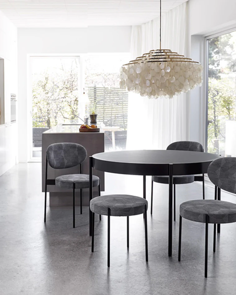 WOMO Tiered Capiz Round Chandelier-WM2346 - Image 4