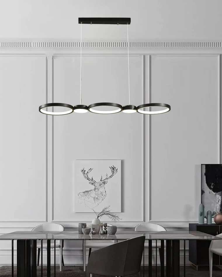 WOMO Multi Circle Linear Pendant Light-WM2765 - Image 5
