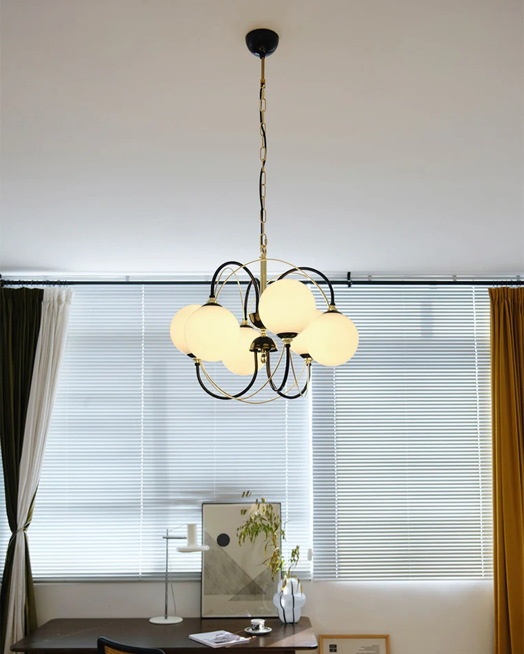 WOMO Mid Century Modern Glass Globe Chandelier-WM2450 - Image 2