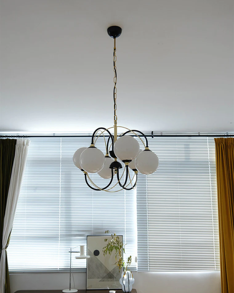 WOMO Mid Century Modern Glass Globe Chandelier-WM2450 - Image 3