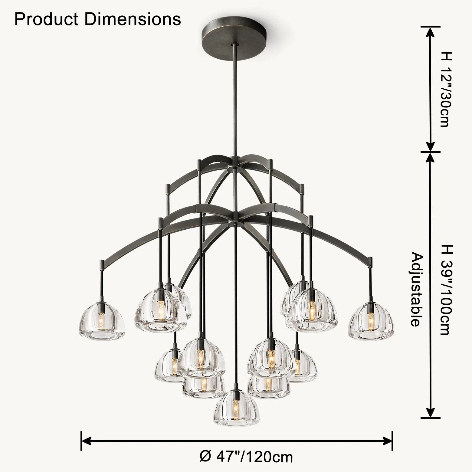 WOMO Multi Light Crystal Pendant Chandelier-WM2828 - Image 18