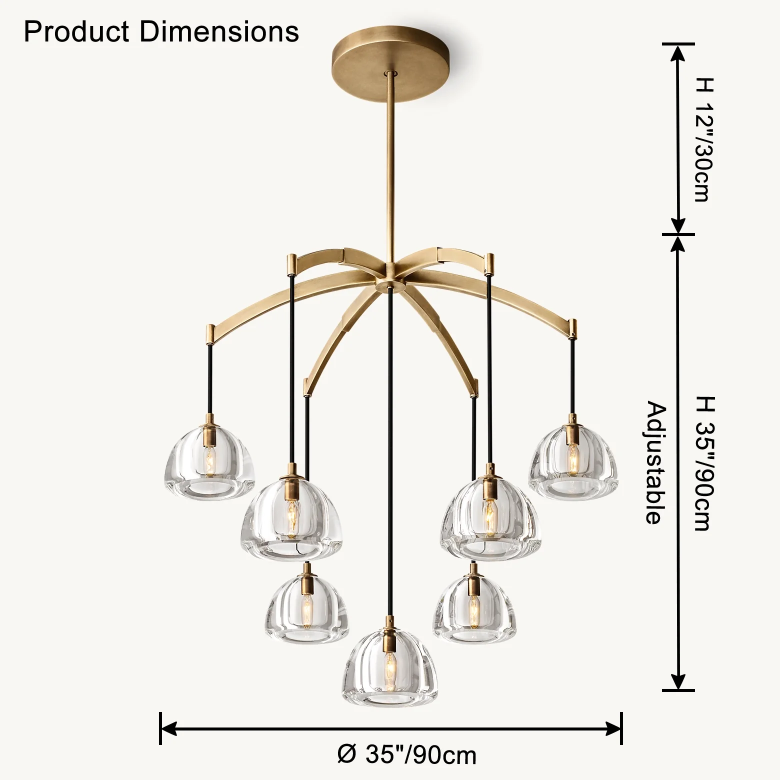 WOMO Multi Light Crystal Pendant Chandelier-WM2828 - Image 22