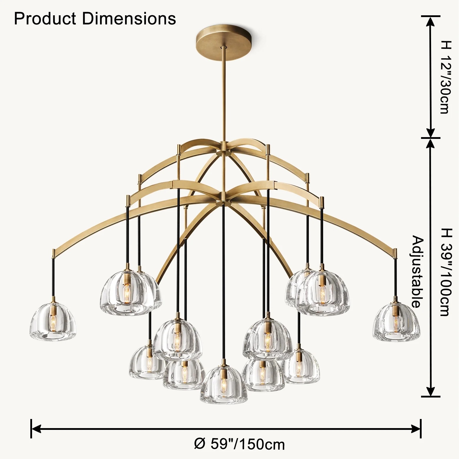 WOMO Multi Light Crystal Pendant Chandelier-WM2828 - Image 26
