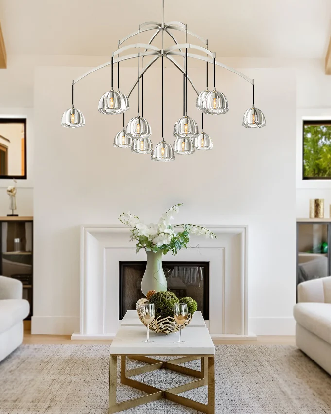 WOMO Multi Light Crystal Pendant Chandelier-WM2828 - Image 3