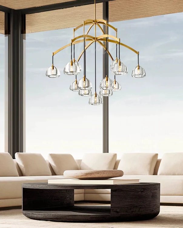 WOMO Multi Light Crystal Pendant Chandelier-WM2828 - Image 4