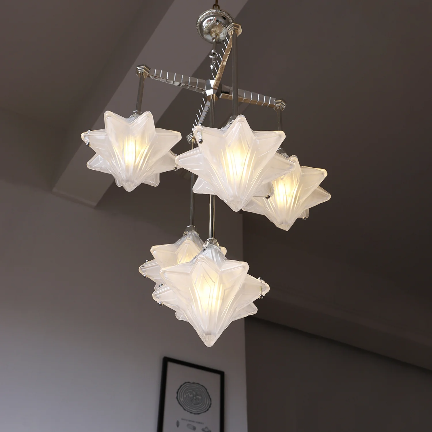 WOMO Multi Star Glass Chandelier-WM3083 - Image 6