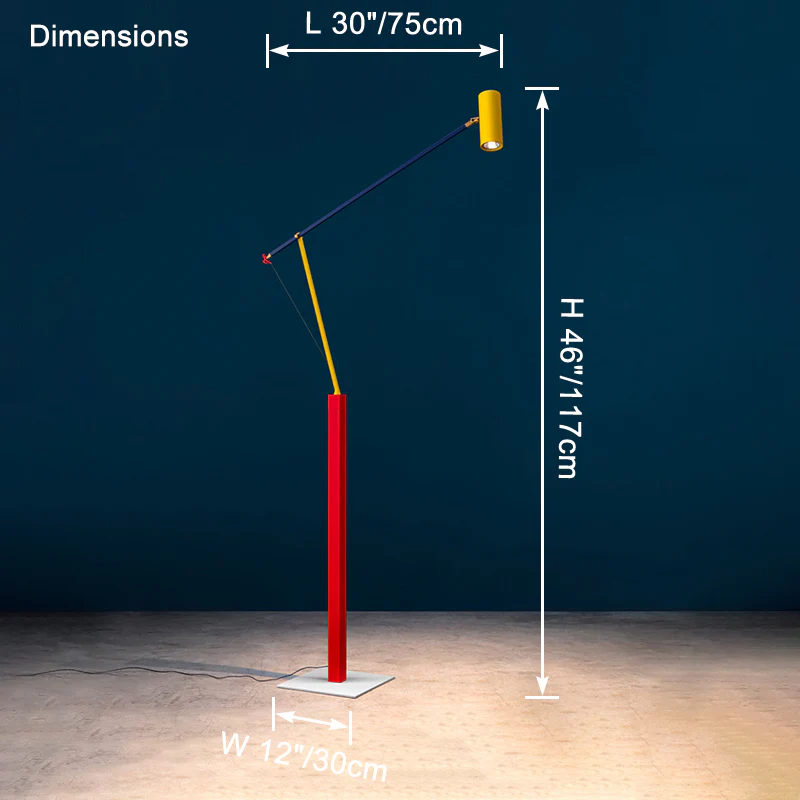 WOMO Multicolour Cantilever Floor Lamp-WM7103 - Image 14