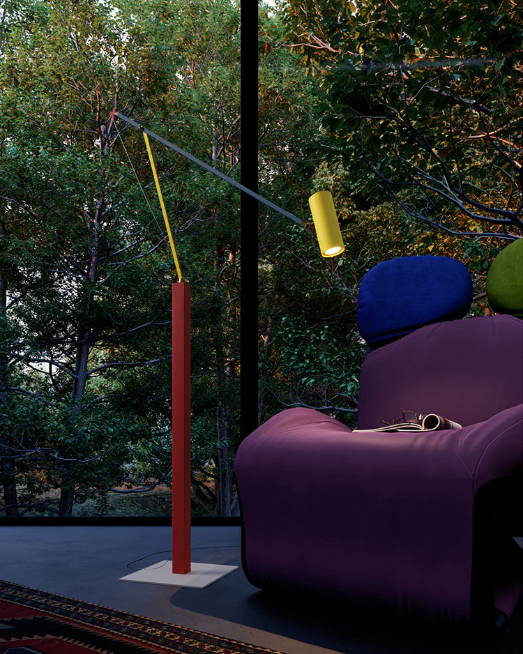 WOMO Multicolour Cantilever Floor Lamp-WM7103 - Image 5