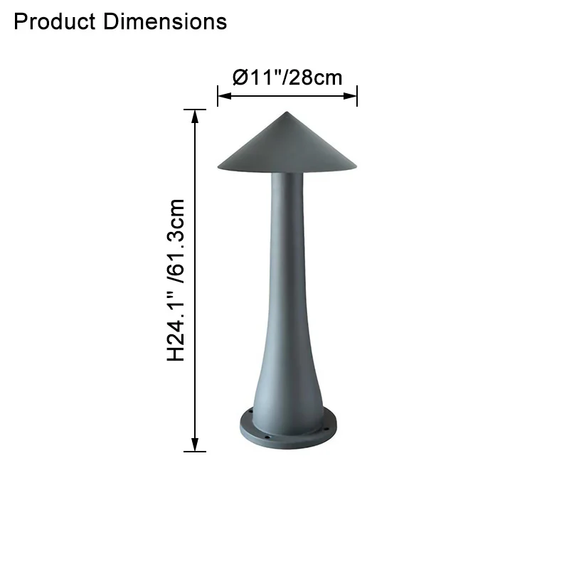 WOMO Mushroom Landscape Bollard Light-WM9115 - Image 19