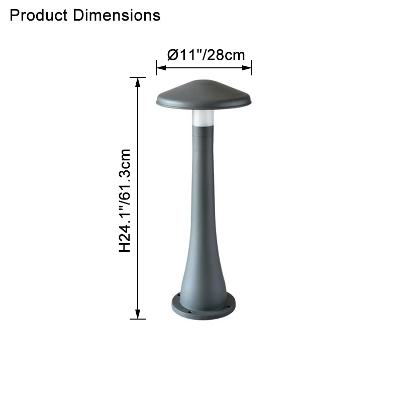 WOMO Mushroom Landscape Bollard Light-WM9115 - Image 21