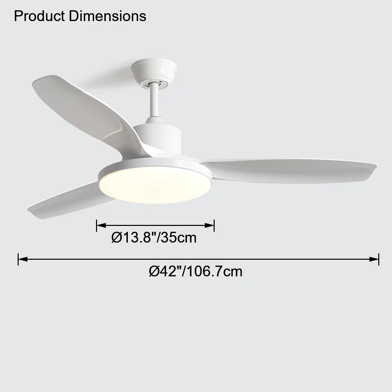 WOMO Scandi Reversible Ceiling Fan with Light-WM5002 - Image 61