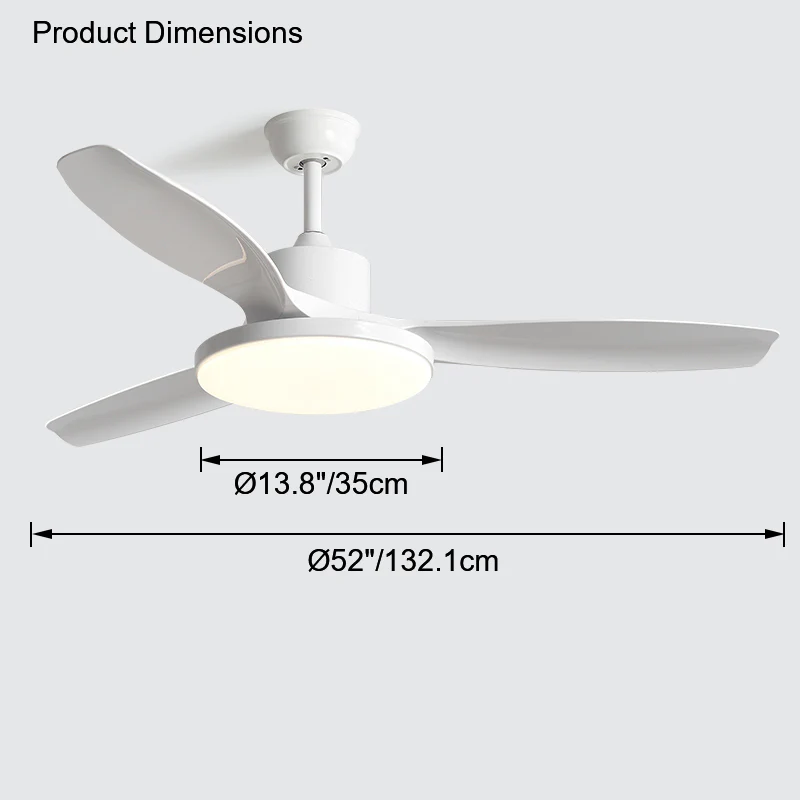 WOMO Scandi Reversible Ceiling Fan with Light-WM5002 - Image 63