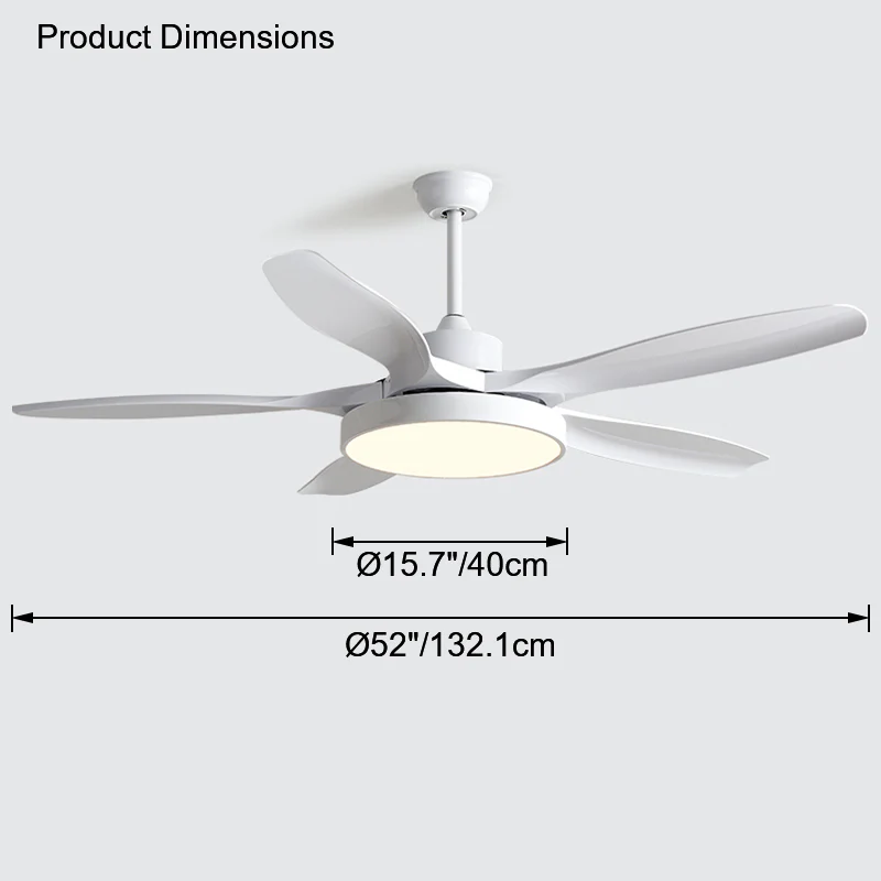 WOMO Scandi Reversible Ceiling Fan with Light-WM5002 - Image 75
