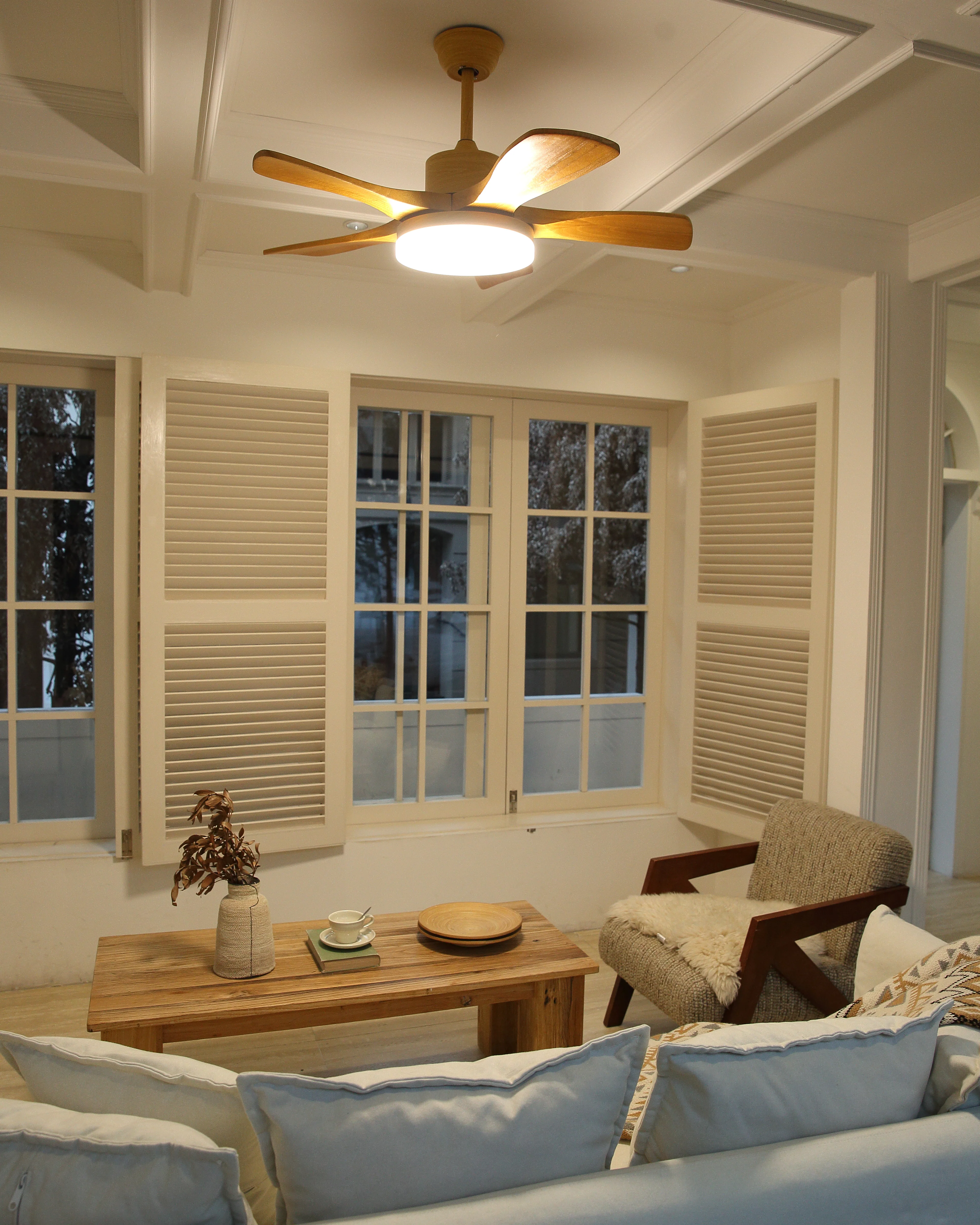 WOMO Scandi Reversible Ceiling Fan with Light-WM5002 - Image 90