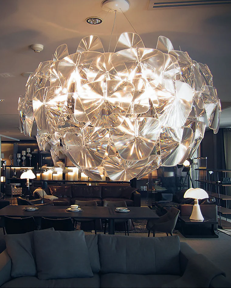 WOMO Mirrored Lucite Chandelier-WM2197 - Image 11