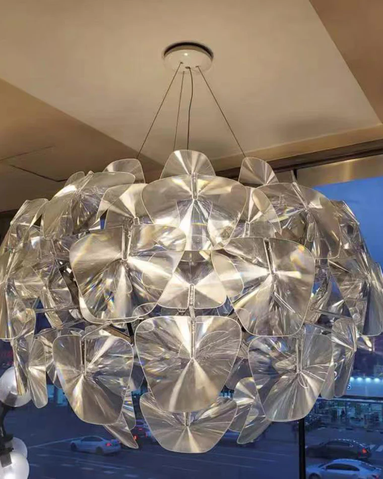 WOMO Mirrored Lucite Chandelier-WM2197 - Image 18