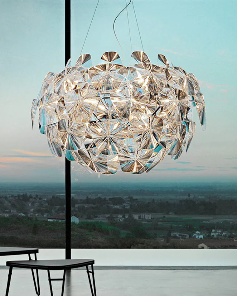 WOMO Mirrored Lucite Chandelier-WM2197 - Image 3