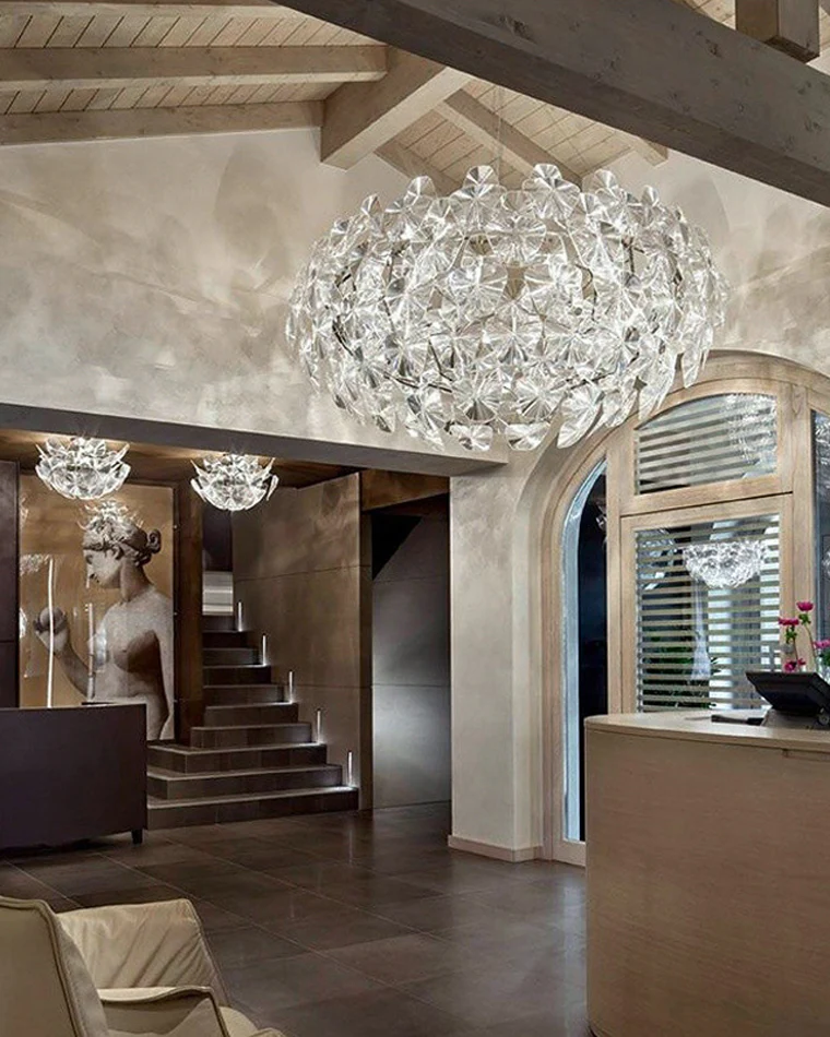 WOMO Mirrored Lucite Chandelier-WM2197 - Image 5
