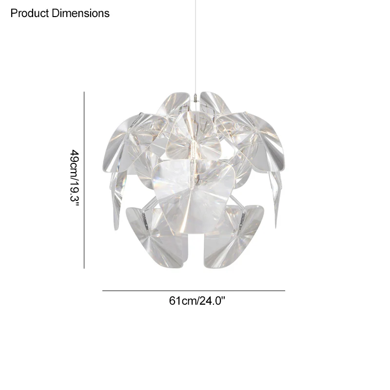 WOMO Mirrored Lucite Chandelier-WM2197 - Image 58