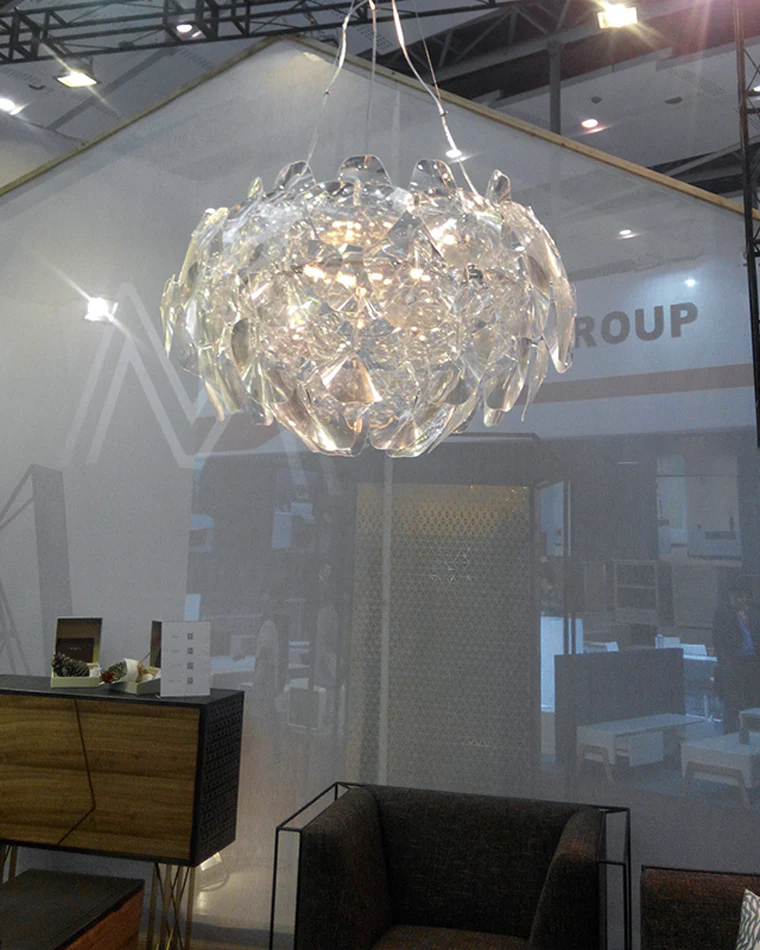 WOMO Mirrored Lucite Chandelier-WM2197 - Image 6