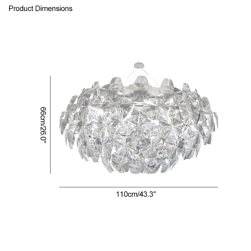 WOMO Mirrored Lucite Chandelier-WM2197 - Image 62