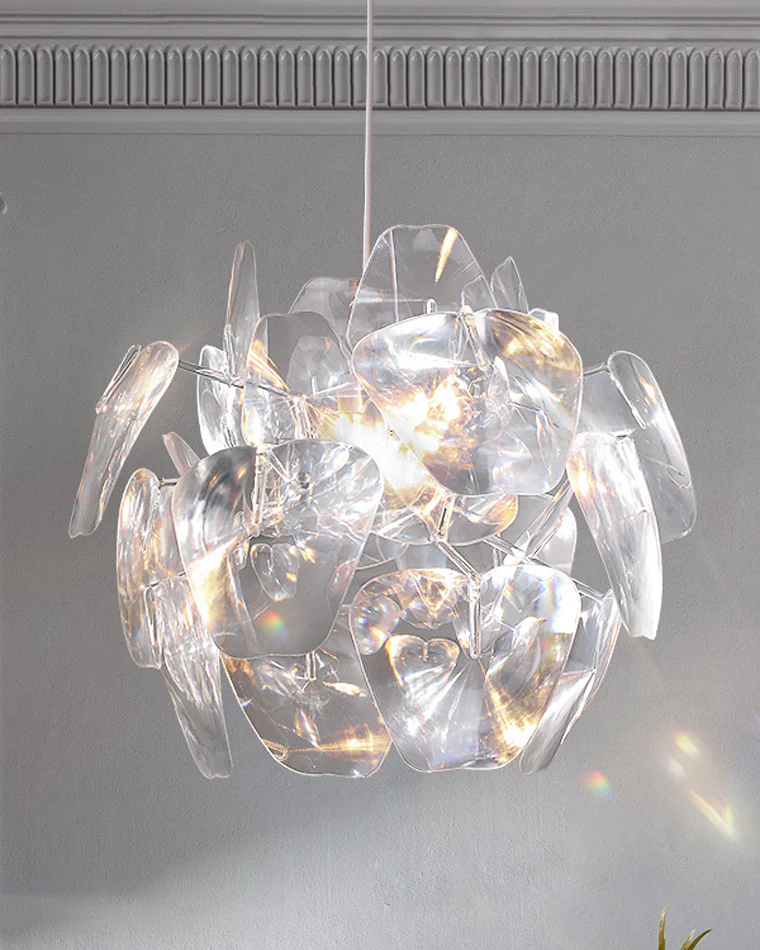WOMO Mirrored Lucite Chandelier-WM2197 - Image 8