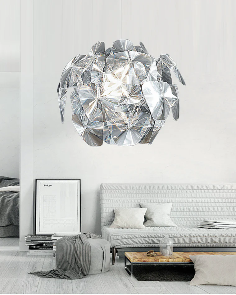 WOMO Mirrored Lucite Chandelier-WM2197 - Image 9