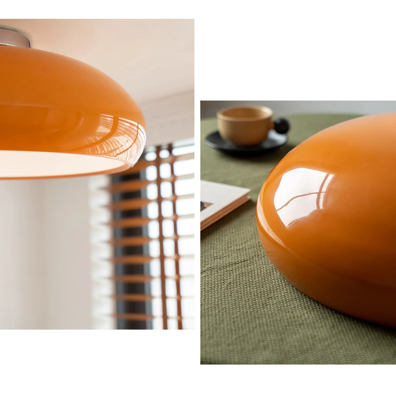 WOMO Orange Dome Ceiling Light-WM1219 - Image 6