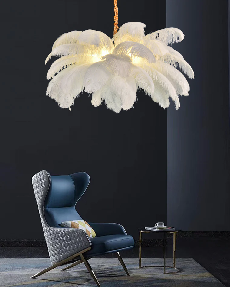 WOMO Palm Feather Chandelier-WM2216 - Image 3