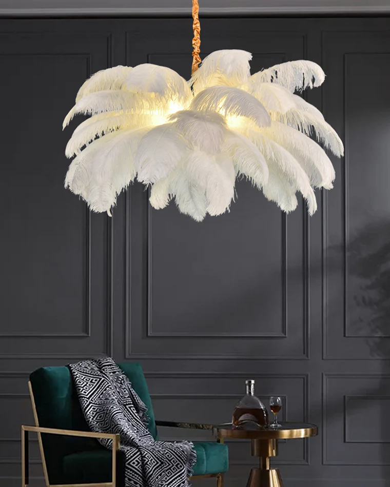 WOMO Palm Feather Chandelier-WM2216 - Image 7
