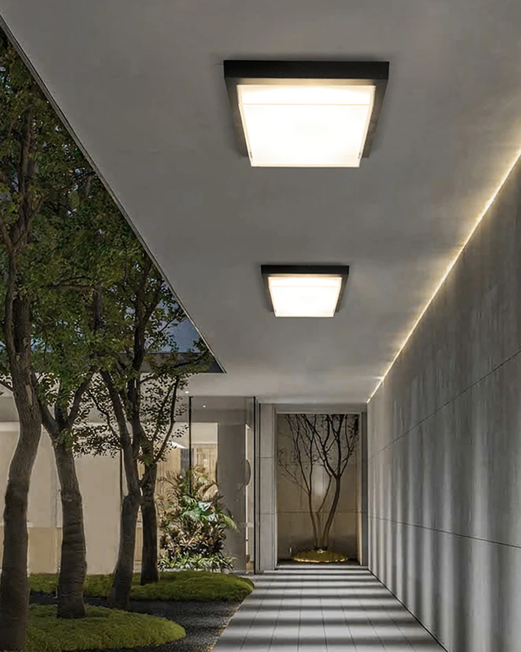 WOMO Square Outdoor Ceiling Light-WM9204 - Image 3