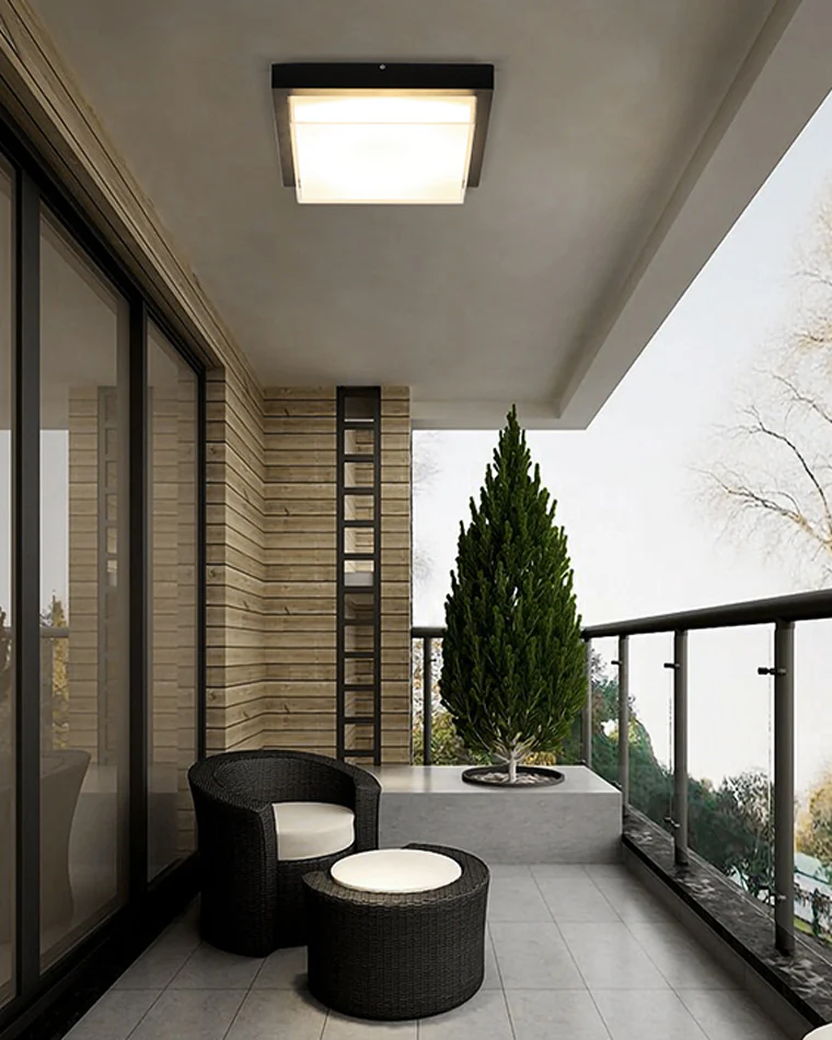 WOMO Square Outdoor Ceiling Light-WM9204 - Image 8