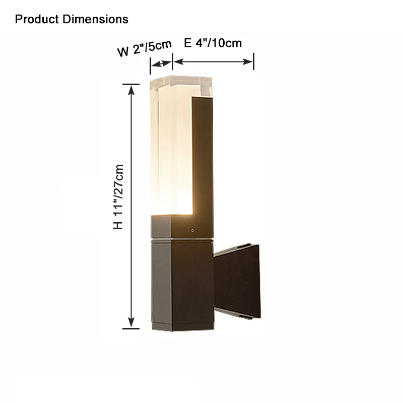 WOMO Outdoor Modern Wall Sconce-WM9078 - Image 9